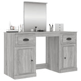 Dressing Table with Mirror Grey Sonoma 130x50x132.5 cm 3185341