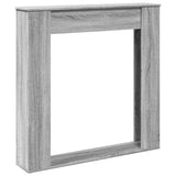 Fireplace Surround Grey Sonoma 100x20x100 cm Engineered Wood 854576