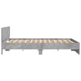 Bed Frame Concrete grey Engineered wood Double Durable 3207472