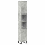 3 Piece Bathroom Furniture Set Concrete Grey Engineered Wood 3324957