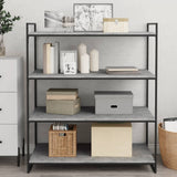 Bookshelf Boards 4 pcs Concrete Grey 100x50x1.5 cm Engineered Wood 805422