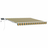 Retractable Awning Green and yellow 350 x 250 cm 3330448