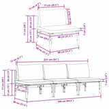 Outdoor Furniture 3 Piece Anthracite 80 x 80 x 71 cm Steel 42009989