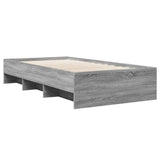 Bed Frame without Mattress Grey Sonoma 90x190 cm Single Engineered Wood 3295707