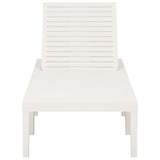 Sunlounger White Plastic 195 x 65 x 32 cm Adjustable Backrest 315826