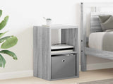 Bedside Table with Drawer 2 pcs Grey Sonoma 30.5 x 27 x 59.5 cm 8000623