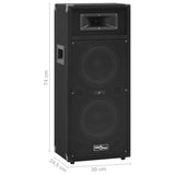 Professional Passive Hifi Stage Speakers 2 pcs 1000 W Black 70102