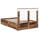 Bed Frame with Headboard Old Wood 120 x 200 cm Engineered Wood 3411330