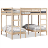 Triple Bunk Bed Frame 140x200/70x140 cm Solid Wood Pine 3308577