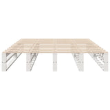 Bed Frame without Mattress White 140x200 cm Solid Wood Pine 850843