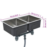 Handmade Kitchen Sink Stainless Steel 145079