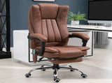 Office Chair with Massage and Heat, Microfibre Reclining Computer Desk Chair with Footrest and T3398P340943