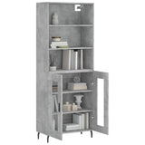 Highboard Concrete Grey 69.5x34x180 cm Engineered Wood 3189337