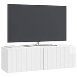 Wall-Mounted TV Cabinet High Gloss White 98 x 31 x 30 cm 898389