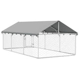 Outdoor Dog Kennel with Roof 400x200x150 cm 171499