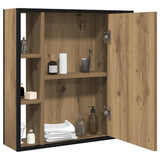 Bathroom Mirror Cabinet Artisan Oak 60x16x60 cm Engineered Wood 862227