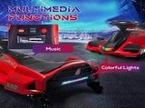 12V Kids Electric Go Kart with Music, LED Lights, Slow Start, Red T3398P348406