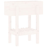 Garden Planter White 62x30x69 cm Solid Wood Pine 825234