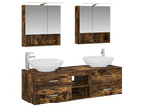 Bathroom Furniture Set 5 pcs Smoked Oak 3406963