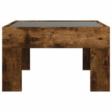 Coffee Table with Infinity LED Smoked Oak 50x50x30 cm 847606