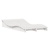 Sun Lounger White 205x110x31.5 cm Solid Wood Pine 832589