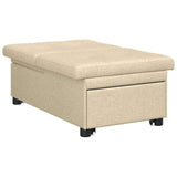 Sofa Bed Cream 194 x 50 x 82 cm Plywood 42008588