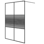 Walk-in Shower Wall Black 140x195 cm Clear ESG Glass 152149