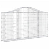 Arched Gabion Baskets 4 pcs 200x30x100/120 cm Galvanised Iron 3145432