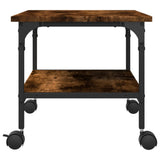 Printer Stand 2-Tier Smoked Oak 50x40x38 cm Engineered Wood 842283