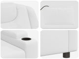 Recliner Massage Chair White 75 x 95 x 106 cm Fabric 42051154