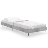 Bed Frame without Mattress Concrete Grey 75x190 cm Small Single 832313
