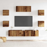 ZNTS 5 Piece TV Cabinet Set Wall-mounted Old Wood 3329207