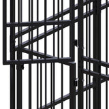 Outdoor Dog Kennel with Roof Steel 14.75 m 3097953