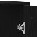 Bathroom Cabinet with Mirror Black Oak Engineered Wood 862014