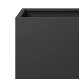 Garden Planter Black 50x50x50 cm Steel 851213