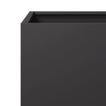 ZNTS Garden Planter Black 50x50x50 cm Steel 851213