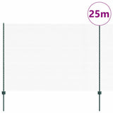 Welded Wire Fence 25 x 1.6 m PVC-Coated Steel Green 3336733