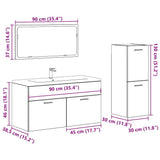 4 Piece Bathroom Furniture Set Old Wood Engineered Wood 3328595