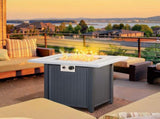 71 x 71cm 40000 BTU Gas Firepit Table - Black/Grey T3398P318667