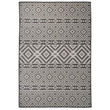 Outdoor Flatweave Rug 160x230 cm Black Stripes 340853