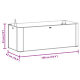 Garden Raised Bed with Self Watering System Anthracite 100x43x33 cm 313961