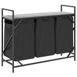 Laundry Basket 3 Compartments with Shelf Grey Sonoma 859063
