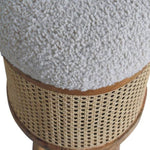 Cream Boucle Larissa Footstool IN3460