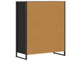 Book Cabinet Black Oak 68 x 30 x 108.5 cm Engineered Wood 886540