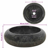 Sink 40x12 cm Marble Black 142766