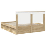 Bed Frame with Headboard Sonoma 160 x 200 cm Solid Pine Wood 3410985