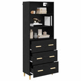Highboard Black Oak 69.5 x 32.5 x 180 cm Engineered Wood 3416259