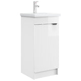 Bathroom Vanity with Sink High Gloss White 42 x 40 x 84.5 cm 890088