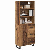 Highboard with Drawer 2 pcs Old Wood Engineered Wood 3415761