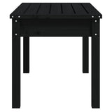 Garden Bench Black Solid Pine Wood Compact Sturdy Garden Bench 824001